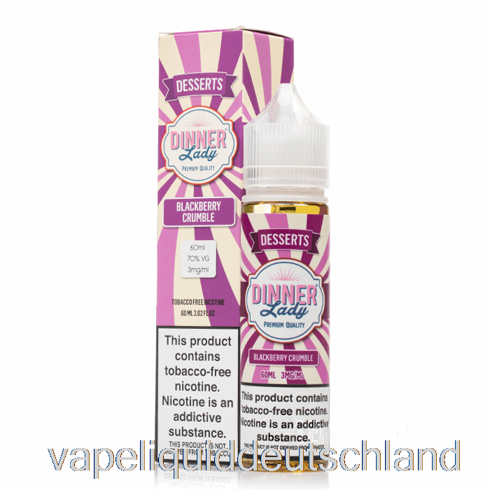 Brombeer-Crumble – Vape Dinner Lady E-Liquid – 60 Ml, 6 Mg Vape-Flüssigkeit